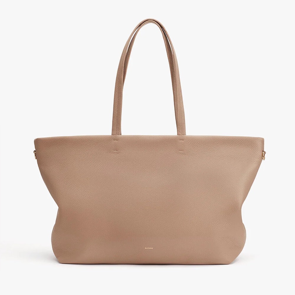 CUYANA Small Easy Zipper Tote in Cappucino NWT